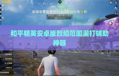 和平精英安卓版烈焰范围漏打辅助神器